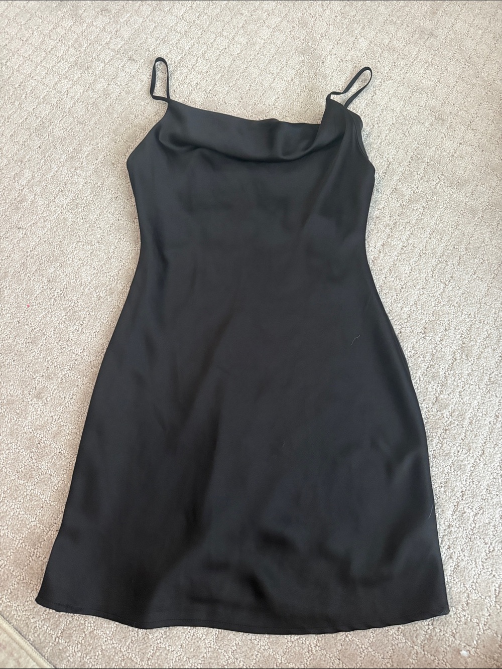 Urban Outfitters Black Cowl Neck Slip Mini Dress